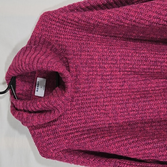 Old Navy Hot Pink Cowl Neck Turtle Neck Sweater Size XL - Picture 3 of 6